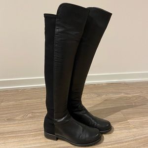 Stuart Weitzman Black Nappa The 5050 Boots